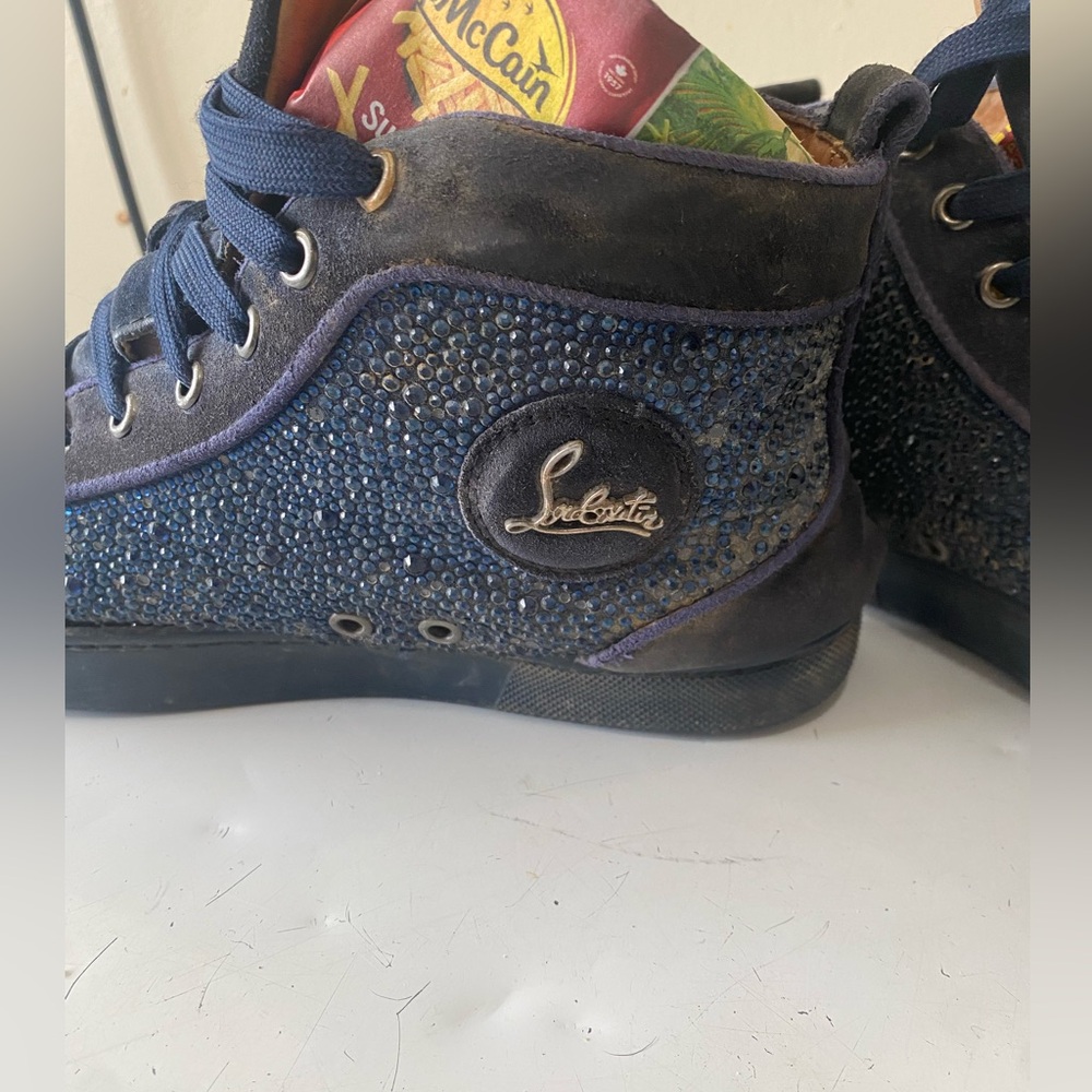 Christian Louboutin Blue and Black Sneakers